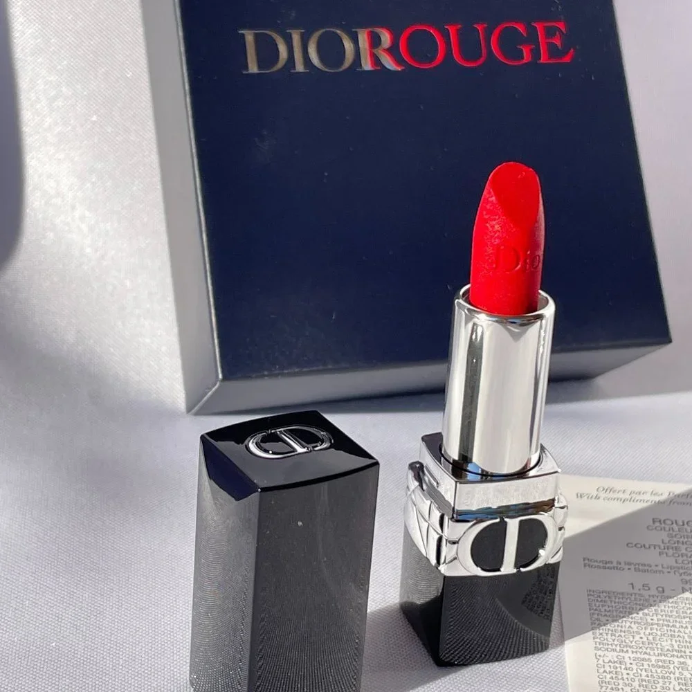 Dior Rouge Lipstick Twin Set-999 Velvet&100 Nude Matte,Shea Butter-2pc-BOXED-NEW - Picture 7 of 15